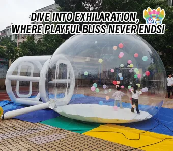 Clear Crystal Dome Transparent PVC Inflatable Snow Globe 4m Giant Fun Tent Kids Parties Weddings Advertising