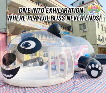 Outdoor Transparent PVC Waterproof Inflatable Bounce House Dome Fun Bubble Tent with Electric Air Blower 8-10ft