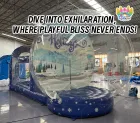 Ice Wonderland Inflatable Snow Globe Pod: A Winter Dream Play Space with Trampoline