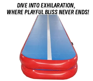 Fast-Inflating DWF Inflatable Gymnastics Mat – Non-Slip Training Mat for Gymnastics and Home Fitness