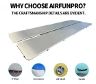 12x2x0.1m Gray-White Inflatable Airtrack – Versatile Cushion for Gymnastics & Events