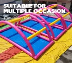 Pink-Yellow Contrast Inflatable Pool Passage: A Fun Play Space for Summer Water Activities