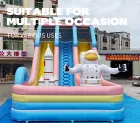 Outdoor Slide Astronaut Inflatable Double lane Dry Slide for Sale