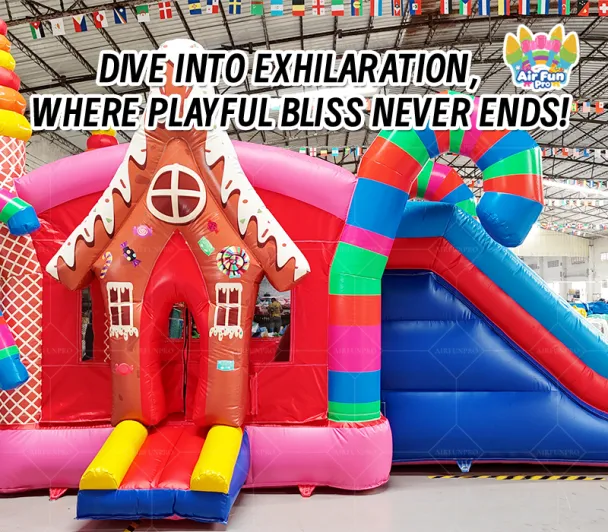 New Design Candy Bouncer Playhouse Outdoor Inflatable Bounce Jumping Castle for Kids Playground AirFunPro PVC Tarpaulin