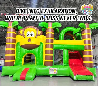 High Quality AirFunPro PVC Tarpaulin Lightweight Inflatable Bounce House Combo with Slide