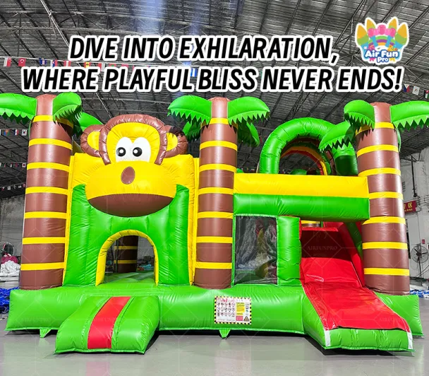 High Quality AirFunPro PVC Tarpaulin Lightweight Inflatable Bounce House Combo with Slide