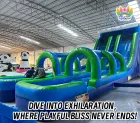 14.5x5 Meter Double Lane Inflatable Water Slide – Multi-Person Water Park and Pool Party Attraction