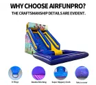 Cartoon Theme Double Lane Inflatable Water Slide (0.55mm PVC) – Children's Water Party and Amusement Park Equipment