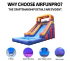 Colorful Single-Lane Inflatable Water Slide (0.55mm PVC) – Compact Entertainment Facility for Small Spaces、