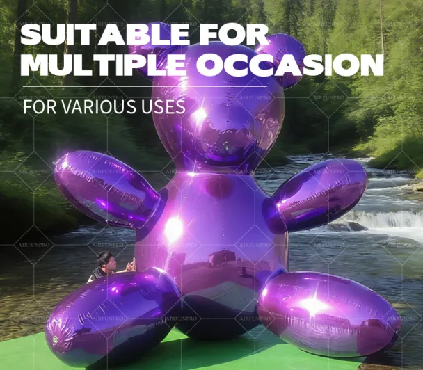 Violet Mirror Inflatable Giant Bear Sculpture: An Eye-Catching Art Installation for Commercial Scenarios