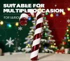 Red-White Stripe Inflatable Christmas Candy Cane: A Fun Atmosphere Embellishment for Festive Scenarios