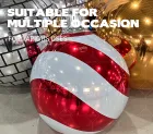 Red Mirror Reindeer Christmas Inflatable Ornament Ball: A Textured Atmosphere Core for Festive Scenarios