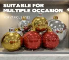 Gold-Red-Silver Mirror Inflatable Christmas Ornament Ball Set: A Luxury Atmosphere Core for Festive Scenarios