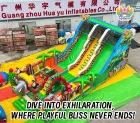 Jungle-Themed Dual-Lane Inflatable Play Combo