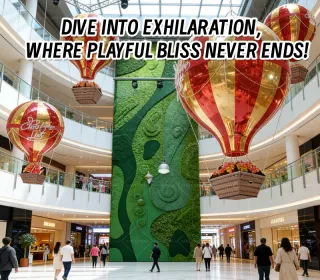 Red-Gold Mirror Inflatable Hot Air Balloon: A Dreamy Eye-Catching Installation for Commercial Spaces