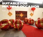 Red-Gold Mirror Inflatable Hot Air Balloon: A Dreamy Eye-Catching Installation for Commercial Spaces