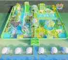 Vibrant Jungle Ocean Themed 50x40m Waterpark Inflatable Complex