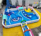 Vibrant Ocean-Themed 22x23m Waterpark Inflatable Play Hub