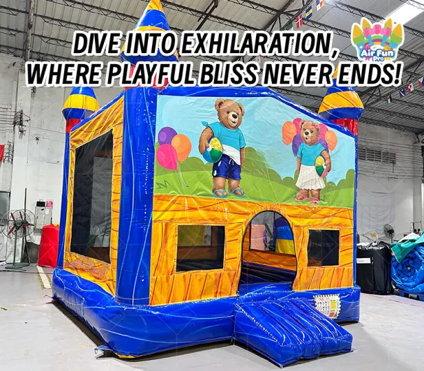 Multi-Color Mushroom Inflatable Castle Bouncer PVC Tarpaulin Lightweight Jumping House for Kids