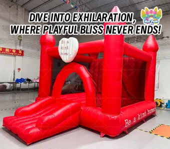 Red PVC Tarpaulin Lightweight Bouncy Castle for Birthday Party Wedding Commercial Use Slide Ball Pit Inflatable Bounce
