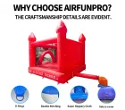 Red PVC Tarpaulin Lightweight Bouncy Castle for Birthday Party Wedding Commercial Use Slide Ball Pit Inflatable Bounce