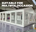 Minimalist White Transparent Inflatable Play Tent A High-Temperature Heat Sealed Fast Inflation Multi Functional Event Space