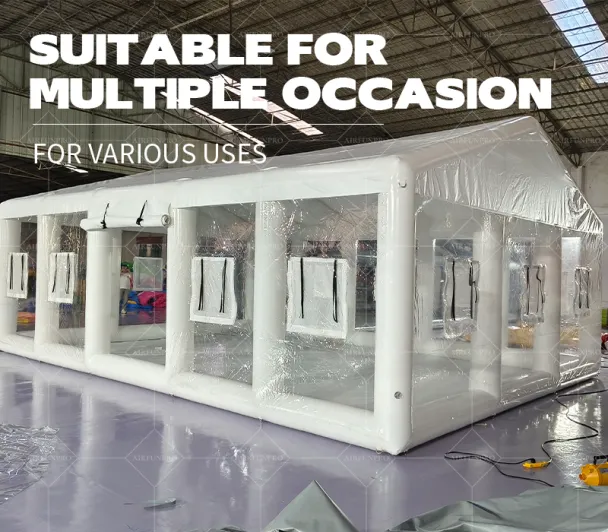Minimalist White Transparent Inflatable Play Tent A High-Temperature Heat Sealed Fast Inflation Multi Functional Event Space