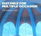Blue-Gray Dome Inflatable Shelter Tent: A Multi-Entry Open-Air Outdoor Play & Event Hub
