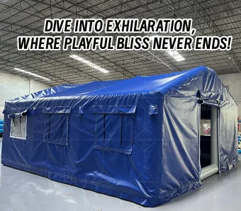 Deep Blue Fully Enclosed Inflatable Protection Tent: A High-Temperature Heat-Sealed, Fast-Inflation Multi-Functional Outdoor Space