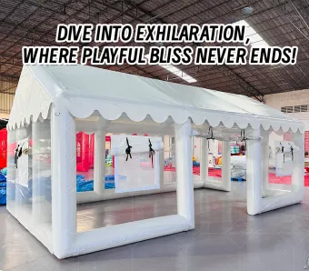 Pure White Cute Inflatable Play Tent: A Semi-Open Transparent Parent-Child Joy Shelter