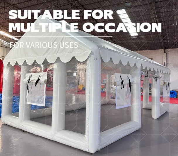 Pure White Cute Inflatable Play Tent: A Semi-Open Transparent Parent-Child Joy Shelter