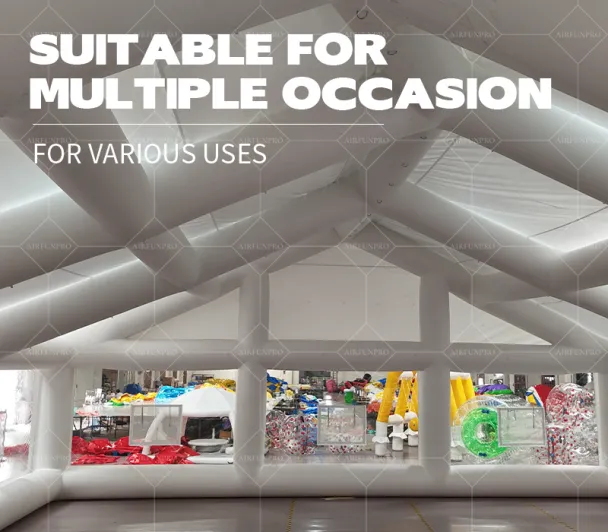Pure White Semi-Enclosed Inflatable Event Tent: A High-Temperature Heat-Sealed, Fast-Inflation Multi-Functional Outdoor Space