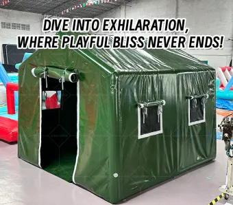 Military Green Fully Enclosed Inflatable Emergency Tent: A High-Temperature Heat-Sealed, Fast-Inflation Outdoor Protection Space