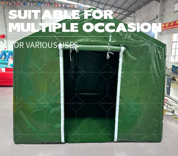 Military Green Fully Enclosed Inflatable Emergency Tent: A High-Temperature Heat-Sealed, Fast-Inflation Outdoor Protection Space
