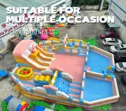 Customizable Pastel Inflatable Castle | High-Capacity Leisure Solution
