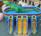 Dinosaur Themed 4-Lane Inflatable Castle | EN14960 Certified