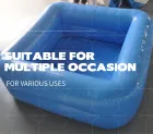 Sky Blue Double-Layer Inflatable Parent-Child Pool: A High-Temperature Heat-Sealed, Fast-Inflation Family Play Haven