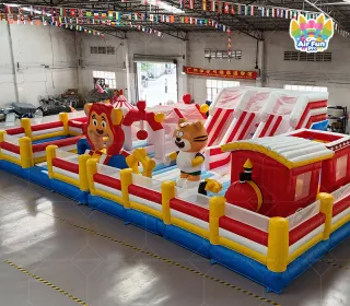 High-Capacity Cartoon Animal Castle | Ideal for Events & Parks