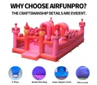 Mythical Adventure Awaits! Red-Pink Dragon Inflatable Castle