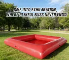 Bright Red Inflatable Play Pool: A High-Temperature Heat-Sealed, Fast-Inflation Vibrant Play Center