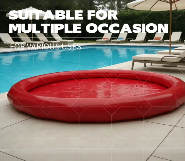 Bright Red Round Inflatable Play Pool: A High-Temperature Heat-Sealed, Fast-Inflation Dynamic Playground