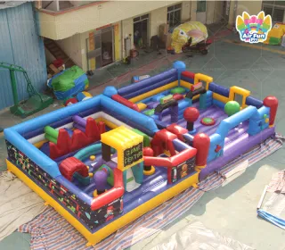 High-Capacity Obstacle Course Castle | Ideal for Amusement Parks & Events