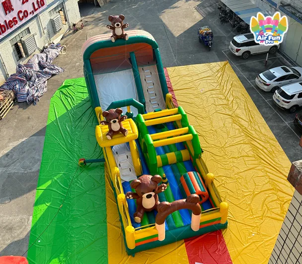 Teddy Bear Rainbow Castle! Slide & Cuddle with Your Furry Friends!