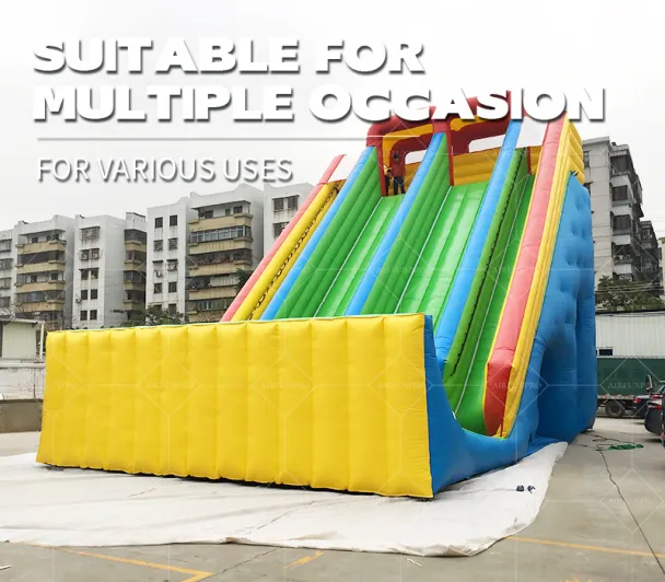 Dry Slide Rush! Multi-Lane Inflatable Slide for Non-Stop Land Fun