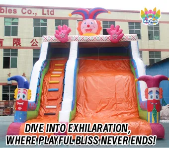 Circus Inflatable Dry Slide | Boost Venue Foot Traffic with Playful Clown Appeal