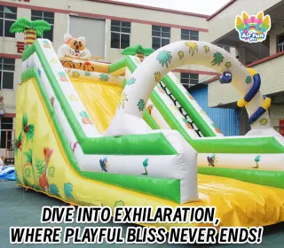 Tropical Snake Inflatable Dry Slide | Boost Venue Foot Traffic with Wild Appeal