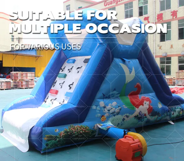 Mermaid Themed Climb & Slide Inflatable Dry Slide | EN14960 Certified, Customizable