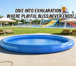 Deep Blue Round Inflatable Water Pool: A High-Temperature Heat-Sealed, Fast-Inflation Cool Play Core