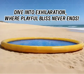 Yellow-Blue Contrast Round Inflatable Water Pool: A High-Temperature Heat-Sealed, Fast-Inflation Coastal Cool Core