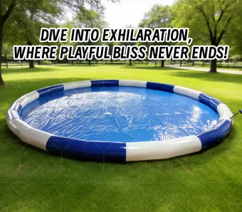 Blue-White Contrast Round Inflatable Water Pool: A High-Temperature Heat-Sealed, Fast-Inflation Urban Lawn Cool Station